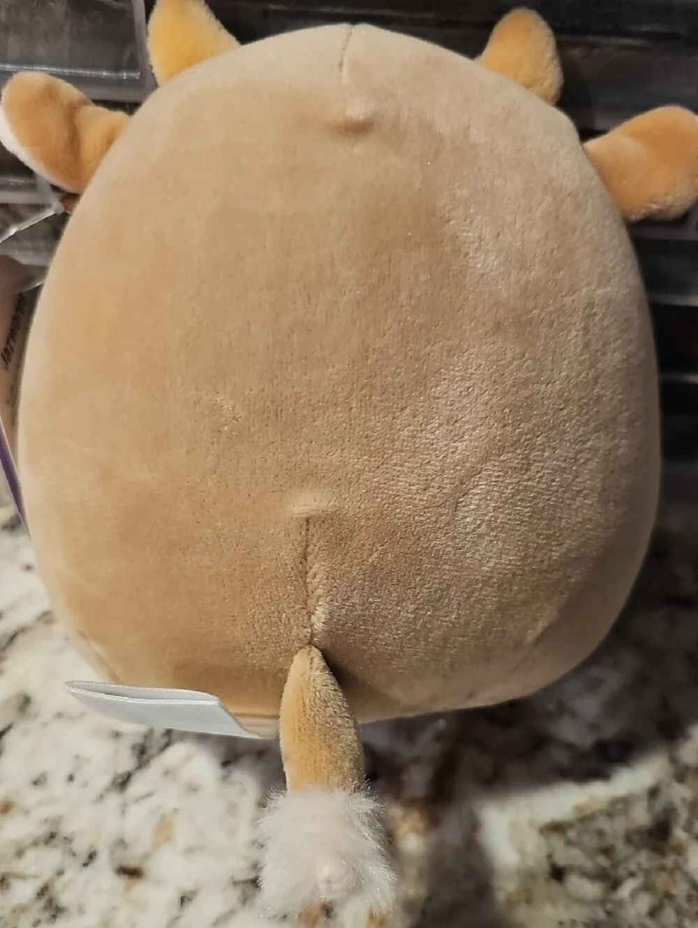 Squishmallows Tan & Cream Cow Plush with Pastel Polka Belly